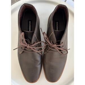 Steve Madden Men’s Brown Leather Chukka Boots Lace Up Ankle Shoes Size 10.5
